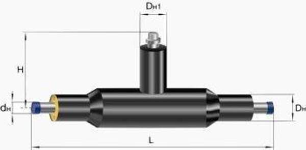 Шаровой кран ППУ в полиэтиленовой оболочке с удлиненным штоком