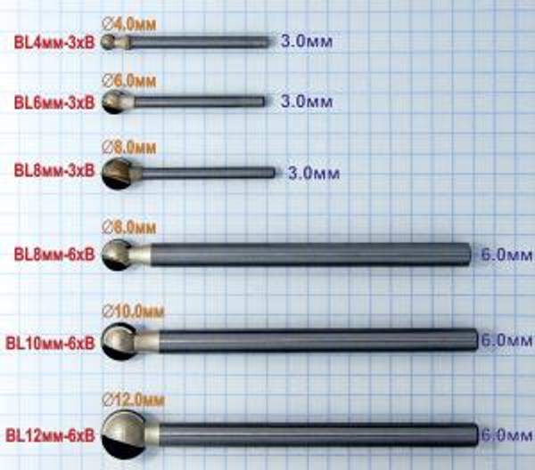 Шаровые фрезы для 3D обработки