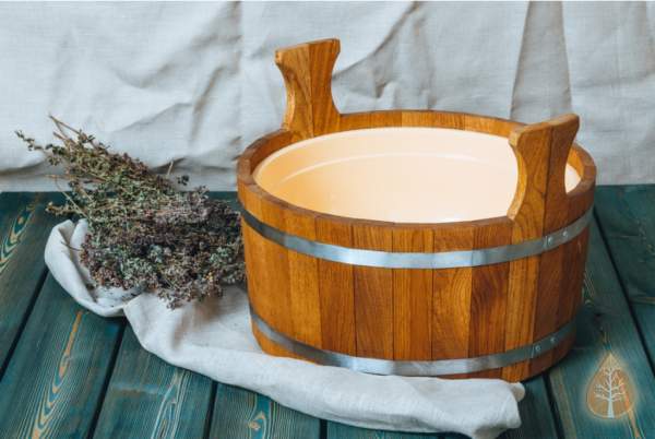 Шайка с пласт. встав. 12 л. дуб