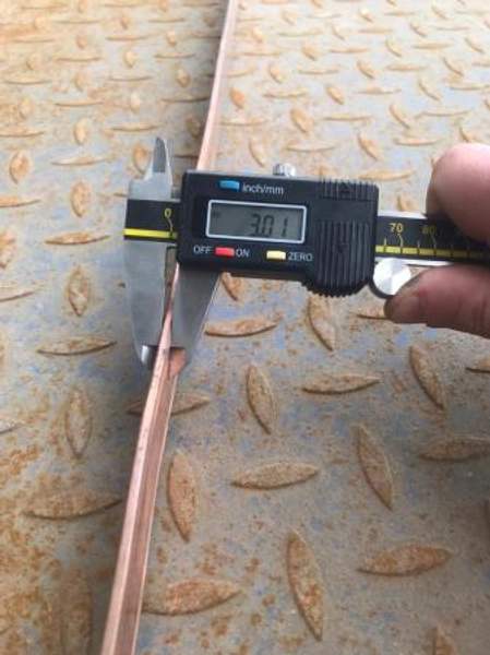 Шина медная M1 3х30 мм L=1600 - 4025 мм