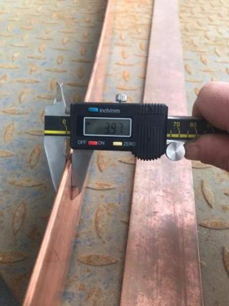 Шина медная M1 4х50 мм L=1005 - 2000 мм