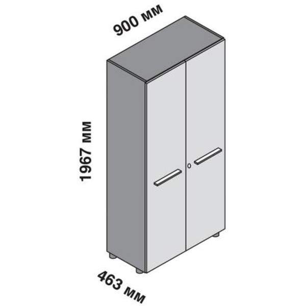 Шкаф для документов Las E.O.S. 118165589 (вяз, 900х463х1967 мм)