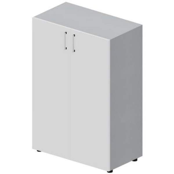 Шкаф для документов N/A/F/O EMMS562TIBL (титан/белый, 800х440х1180 мм)