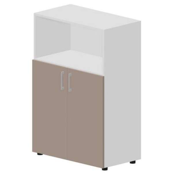 Шкаф для документов N/A/F/O OMMS568BLTR полузакрытый (белый/тортора, 800х440х1180 мм)