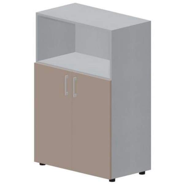 Шкаф для документов N/A/F/O OMMS568TITR полузакрытый (титан/тортора, 800х440х1180 мм)