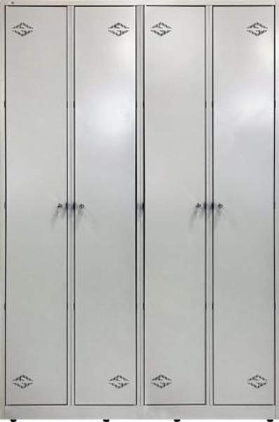 Шкаф гардеробный секционный металлический серии «Мастер», ШРМ-412 четырехсекционный