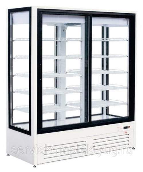 Шкаф холодильный ПРЕМЬЕР ШВУП1ТУ-1,5К4 (двери-купе, остекление с четырех сторон)