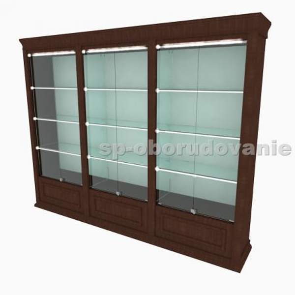 Шкаф вертикального обзора с декором