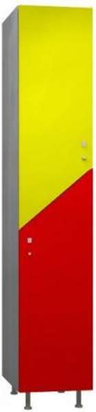 Шкафчик для раздевалок спортивных бассейнов фитнеса АЛЬКОР 400 двухдверный