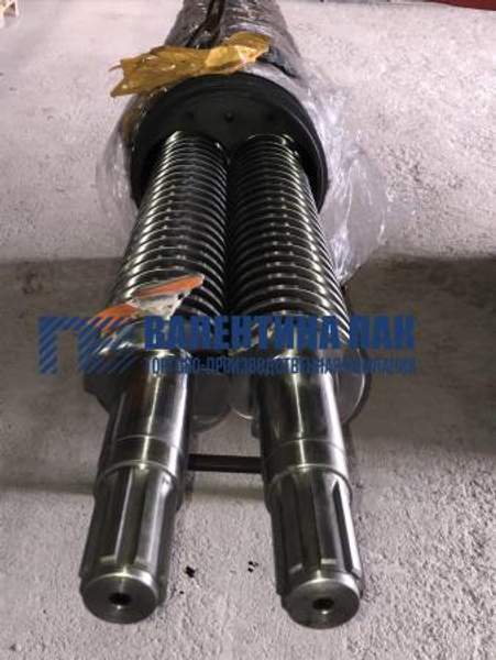 Шнековые пары (шнеки) 80/156 под ПВХ и ДПК для двухшнековых экструдеров