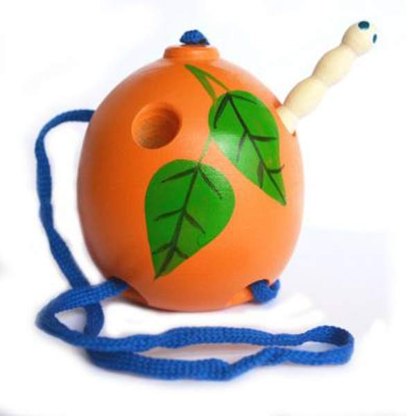 Шнуровка деревянная Апельсин