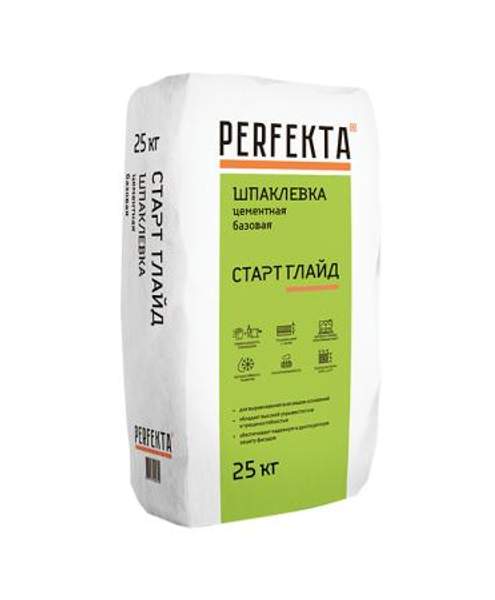 Шпаклевка цементная базовая Старт Глайд МН Perfekta 25 кг
