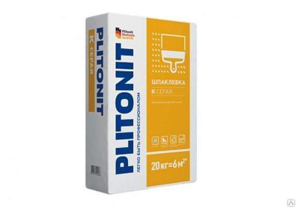 Шпаклевка цементная ПЛИТОНИТ К морозостойкая, водостойкая, белая 20 кг