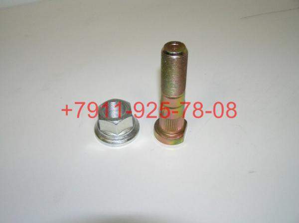 Шпилька с гайкой FR 39 колесная Daewoo Ultra Novus запчасти грузовик Дэу Супер Новус