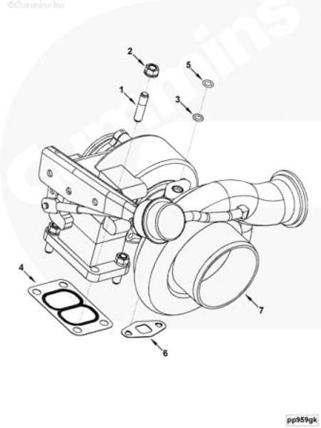 Шпилька турбины Holset Cummins 3818823