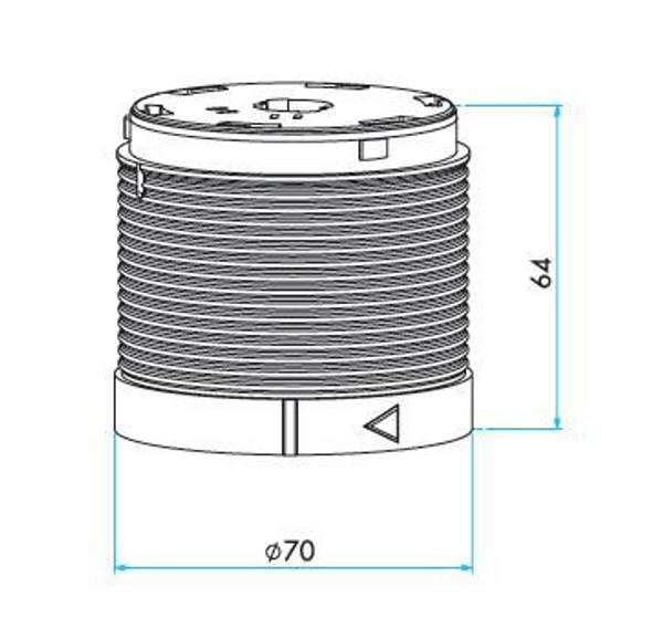 Сигнальный модуль для колонны 70 мм белый