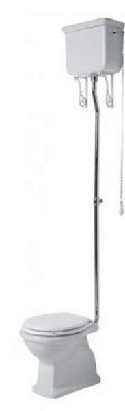SIMAS Унитаз напольный SIMAS Lante LA02+LA06+R01 с бачком на длинной трубе (хром)