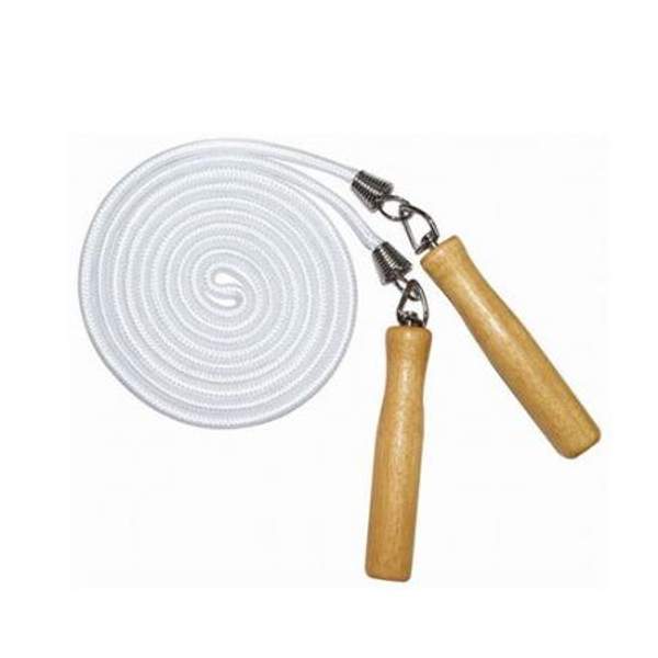 Скакалка резиновая с деревянной ручкой 2,8м