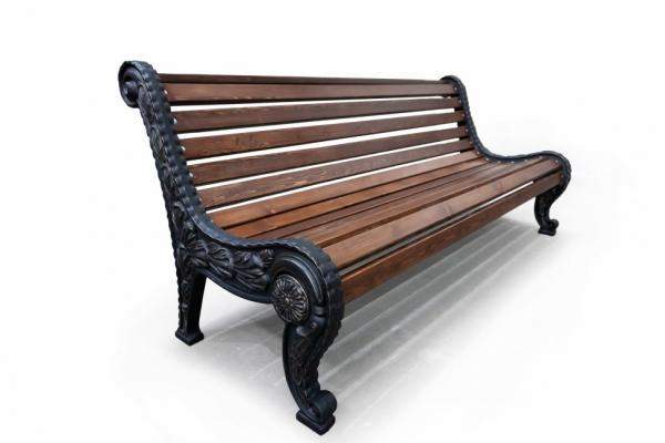 Скамейка чугунная ЛЕРМОНТОВ (2,0 м (две опоры))