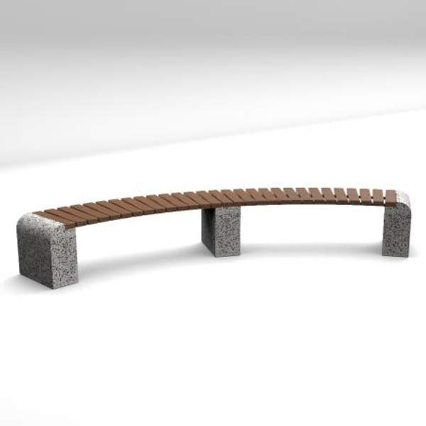 Скамейка диван бетонный уличный-дуга "Евро"