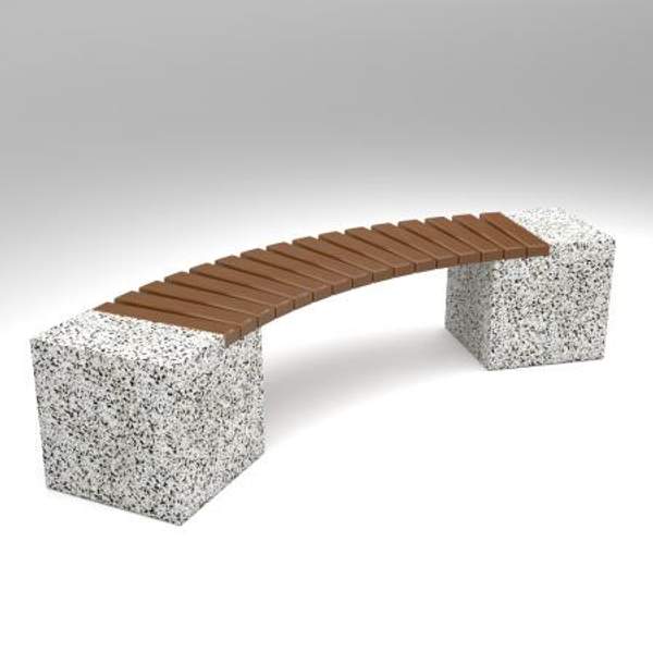 Скамейка диван бетонный уличный-дуга "Евро 2"