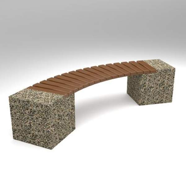 Скамейка диван бетонный уличный-дуга "Евро 2"