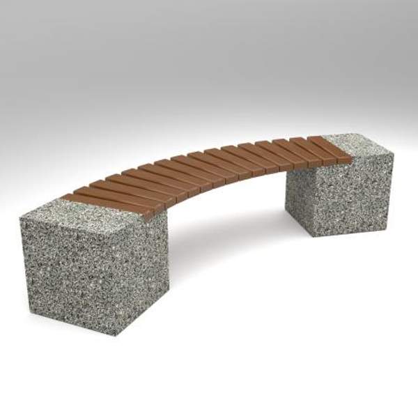 Скамейка диван бетонный уличный-дуга "Евро 2"