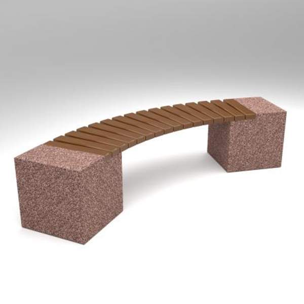 Скамейка диван бетонный уличный-дуга "Евро 2"