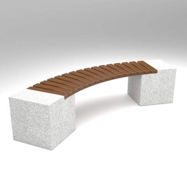 Скамейка диван бетонный уличный-дуга "Евро 2"