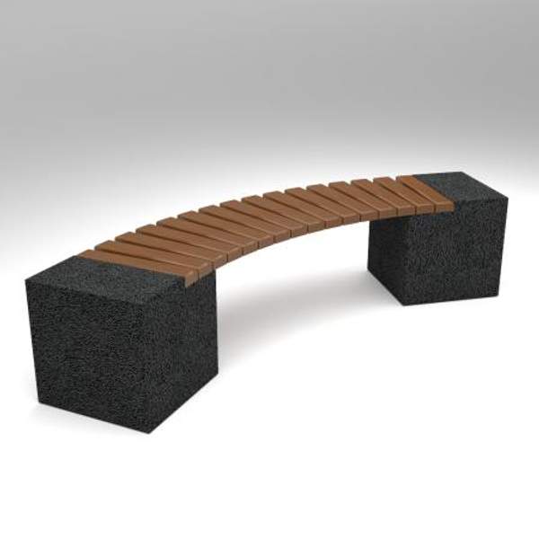 Скамейка диван бетонный уличный-дуга "Евро 2"