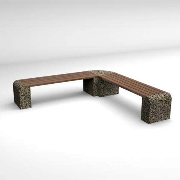 Скамейка диван бетонный уличный "Евро 1 Дабл"