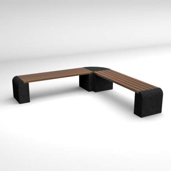 Скамейка диван бетонный уличный "Евро 1 Дабл"