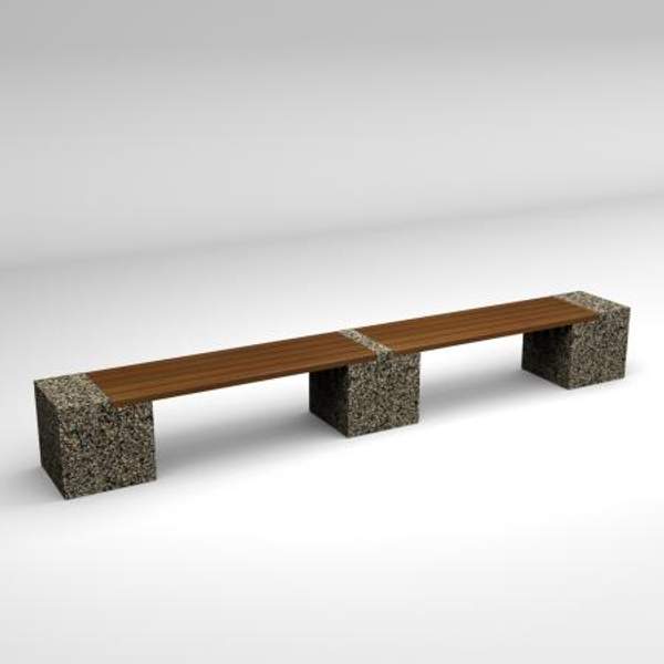 Скамейка диван бетонный уличный "Евро 2 Лайн"