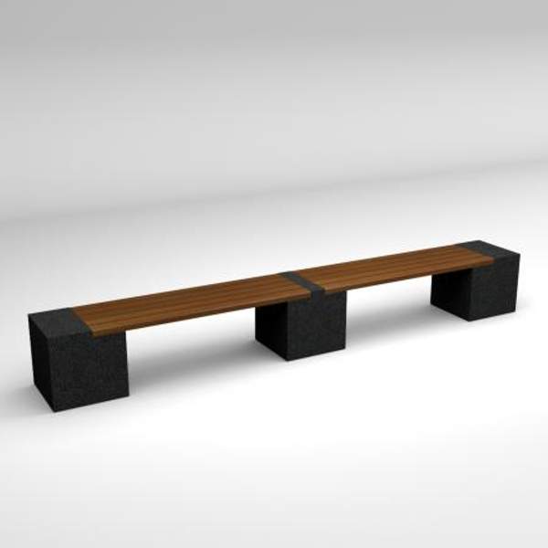 Скамейка диван бетонный уличный "Евро 2 Лайн"