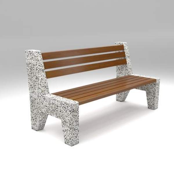 Скамейка диван бетонный уличный "Евро 7"