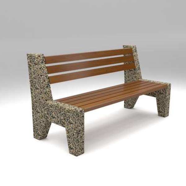 Скамейка диван бетонный уличный "Евро 7"