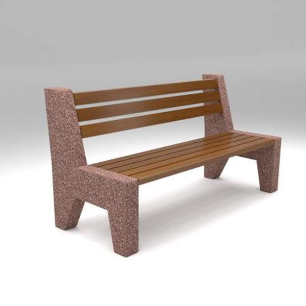 Скамейка диван бетонный уличный "Евро 7"