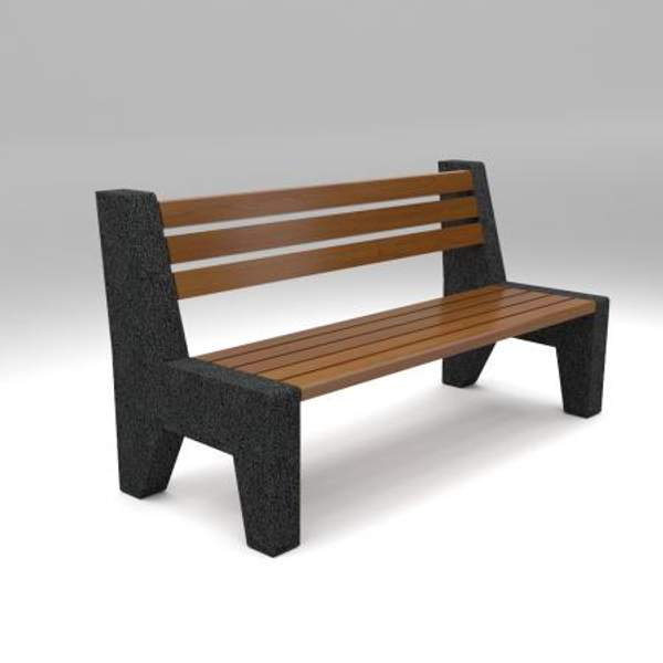 Скамейка диван бетонный уличный "Евро 7"