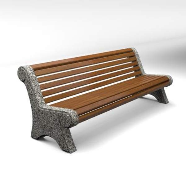 Скамейка диван бетонный уличный "Классик"