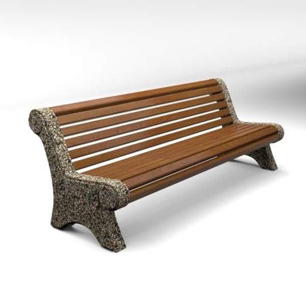 Скамейка диван бетонный уличный "Классик"