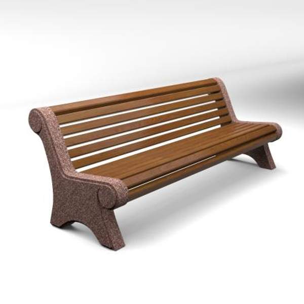 Скамейка диван бетонный уличный "Классик"