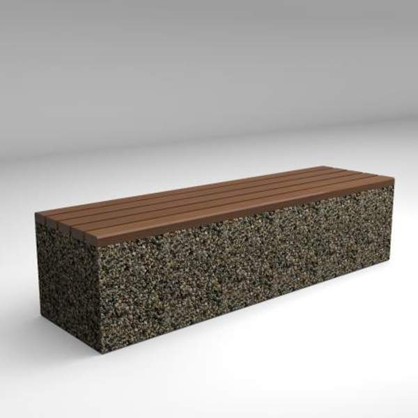 Скамейка диван бетонный уличный "Темп 1"