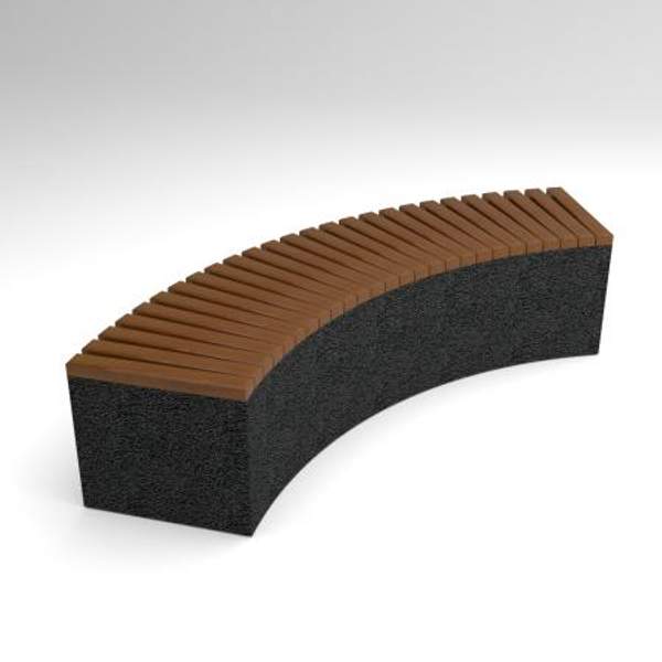 Скамейка диван бетонный уличный "Темп +"