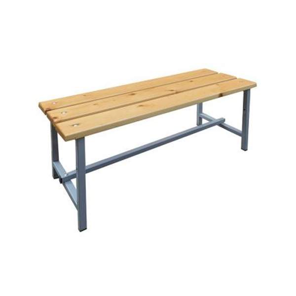 Скамейка для раздевалок 2-х местная металлическая с досками