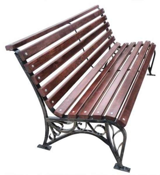 Скамейка парковая "Рив3" стальные опоры