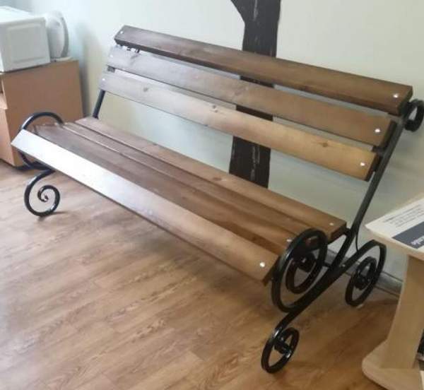 Скамейка парковая садовая со спинкой СРК-5 1500х840х860