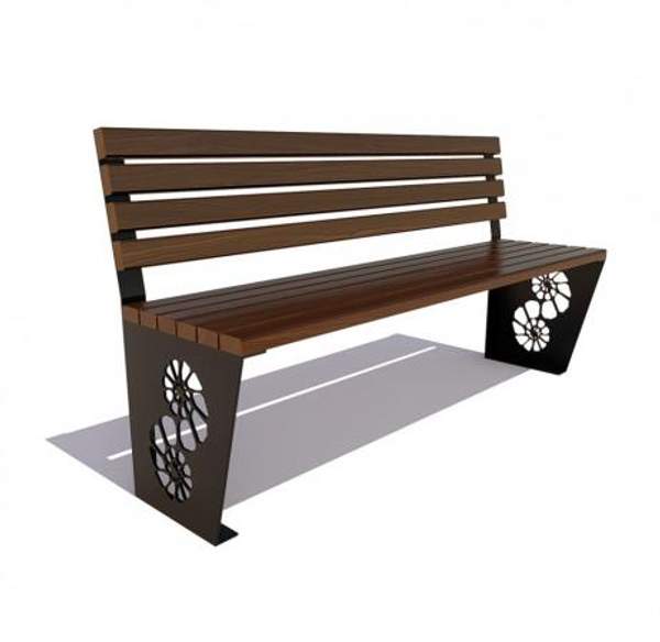 Скамейка садовая «РАКУШКА» без подлокотников (1,2 м)