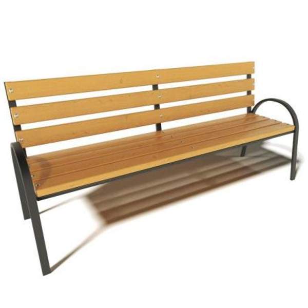 Скамейка со спинкой КВАРТА 1,5м 600х890