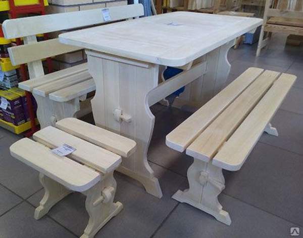 Скамья осина 1800*300*440 для бани деревянная