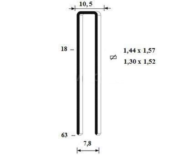 Скоба каркасная "155", L
